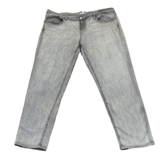 Eileen Fisher Slim Fit Jeans Size 16 Light Gray - Picture 1 of 9